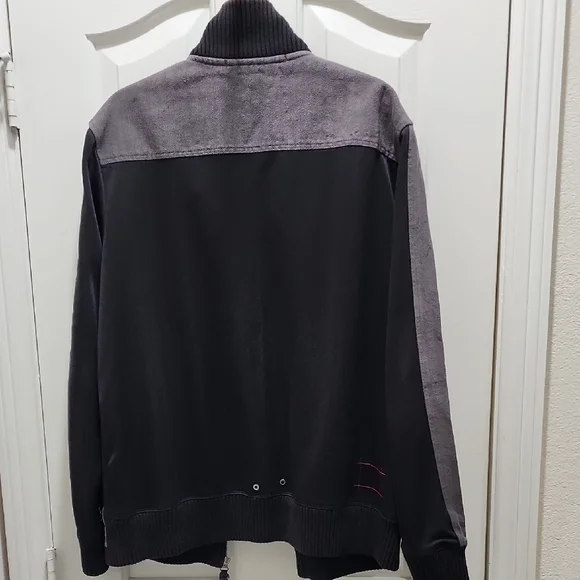 Puma Men's Charcoal and Black Bomber Jacket - Picture 3 of 4